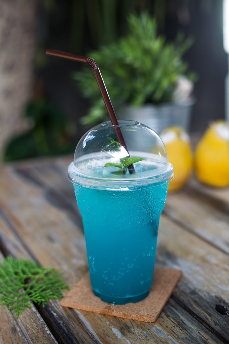 ice blue hawaii soda drink