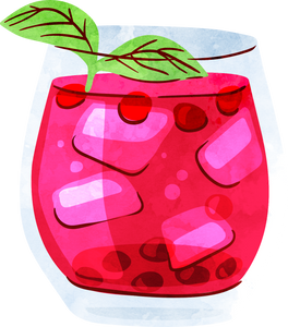 Painted Thanksgiving Pomegranate Apple Cocktail